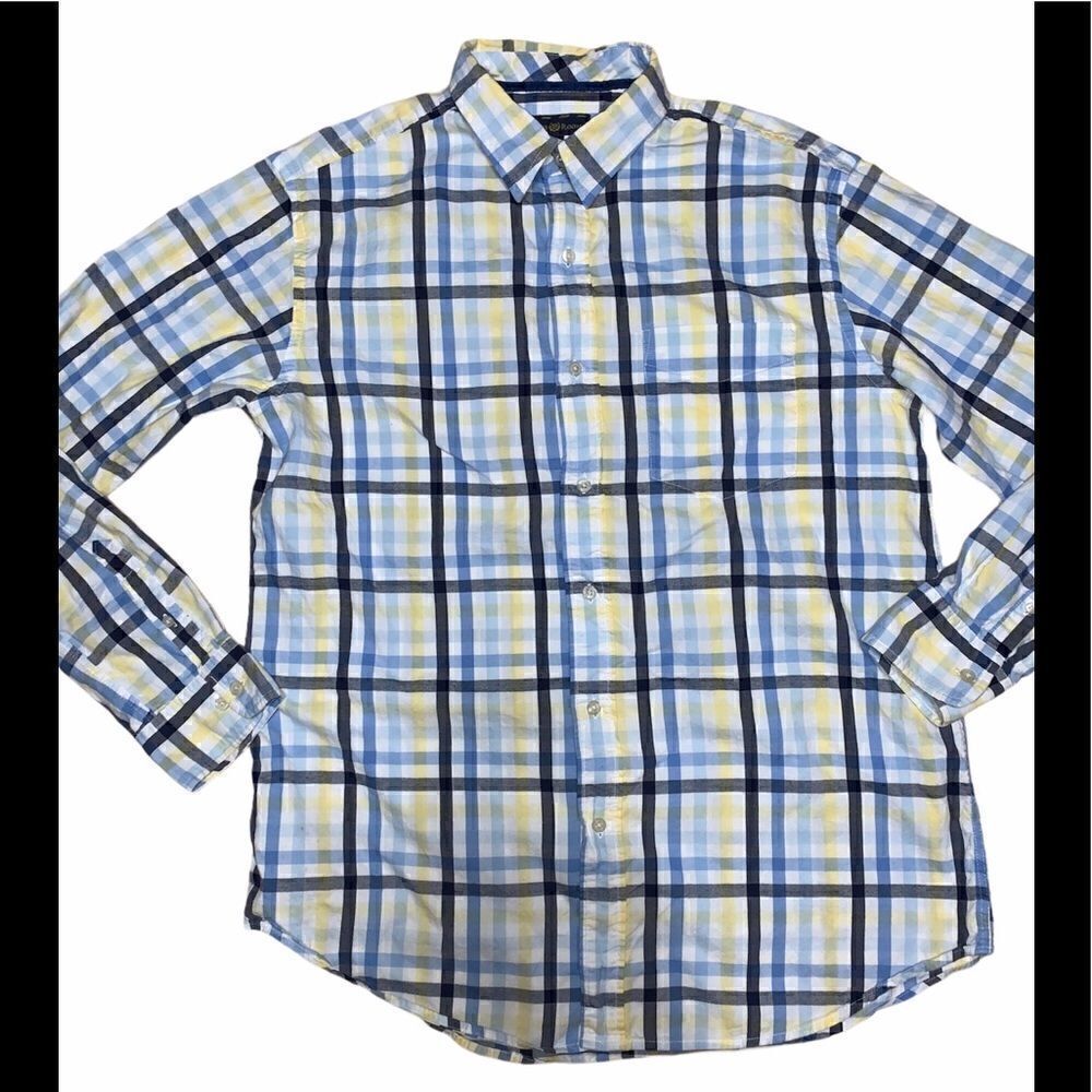 Club Room Plaid Button Down Casual Shirt